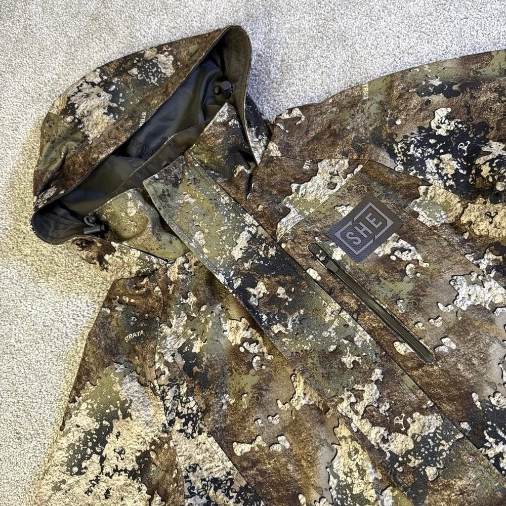 SHE Outdoor Performance Camouflage Hooded Rain Jacket Women's XS Thermal Hunting